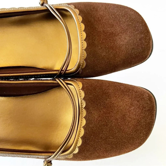 Naturalizer Women’s Size 8.5 Brown Suede Square Toe Pump Office Career Comfort - Picture 6 of 10